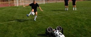 soccer training w pro trainer ball machine